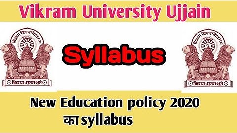 Vikram University,Ujjain All subject syllabus 2022
