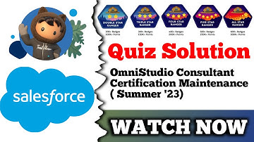 OmniStudio Consultant Certification Maintenance (Summer 