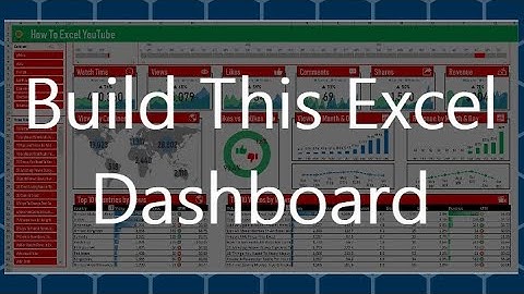 Excel YouTube Dashboard Overview