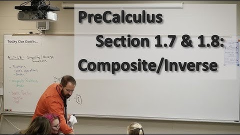 PreCalculus Section 1.7 & 1.8: Composite/Inverse Functions