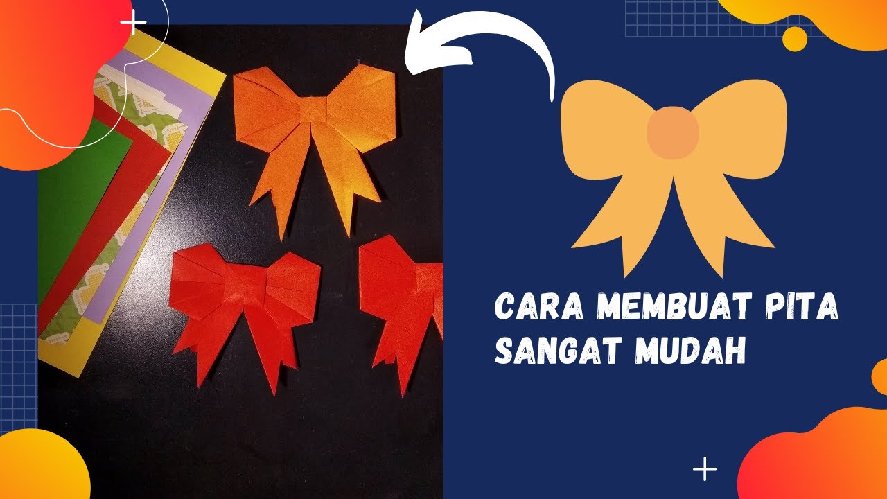 cara membuat pita kado  dari  kertas  origami origami pita 