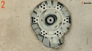 【分解洗浄・ベアリング交換済】ドラム式洗濯乾燥機 NA-VX9600L パナソニック ドラム式洗濯機 その7 NA-VX9300Lのドラム回転軸