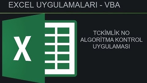 İleri Excel Dersi - Vba Tckimlik no kontrol uygulaması