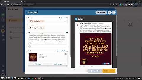 4. Creating a Twitter post in Hootsuite