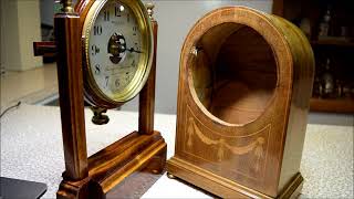 Bulle Clock, Walnut Wood Case.