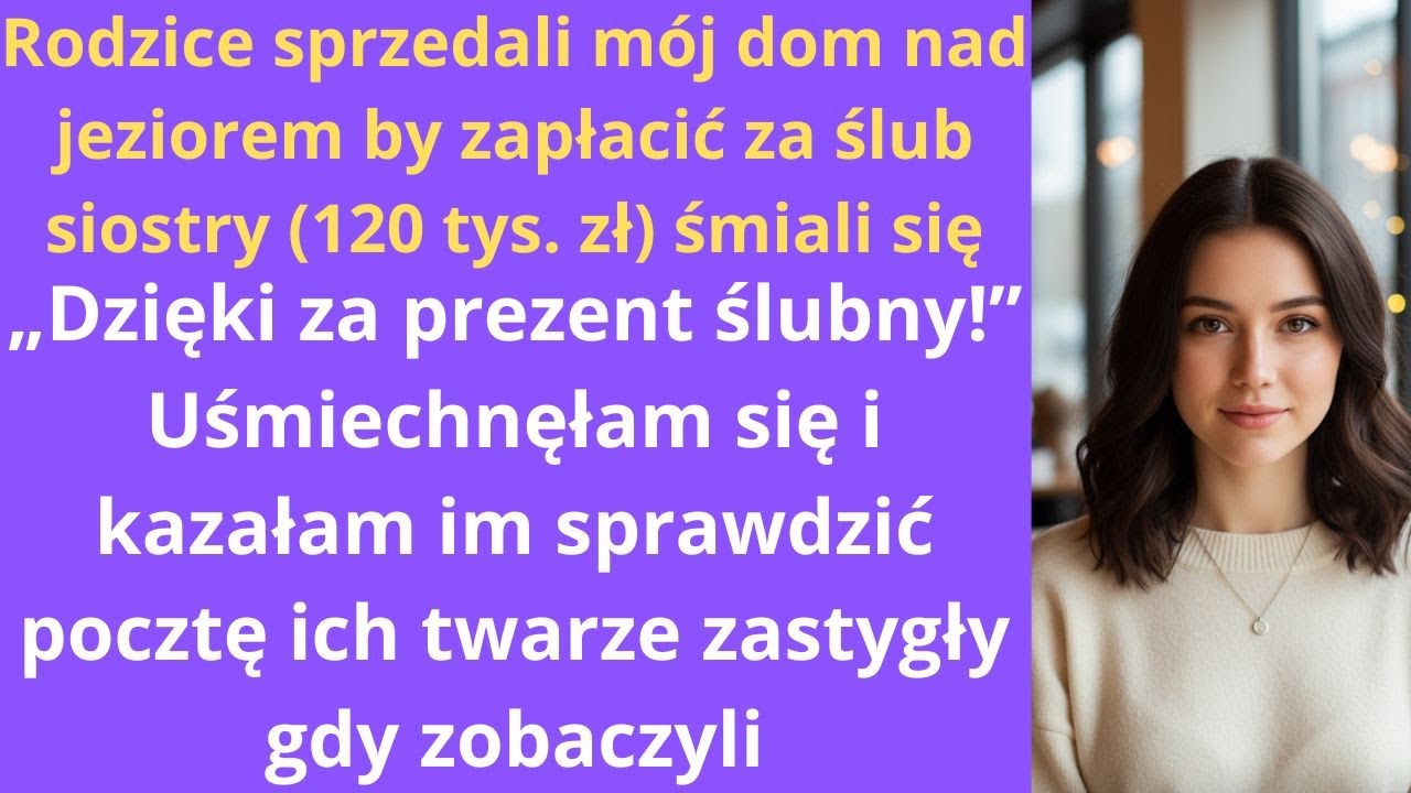 Rodzice sprzedali mój dom nad jeziorem, by zapłacić za ślub siostry (120 tys. zł). Śmiali się: