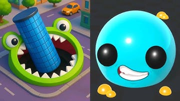 Hole.io VS Clash of Slimes MAX LEVELS UNLOCKED Gameplay Android,ios