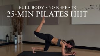 25-Min Pilates HIIT | Full Body | No Repeats | No Standing (No Equipment)