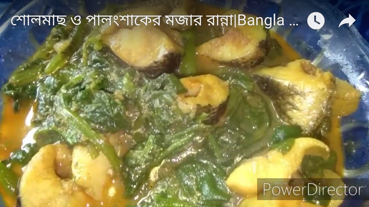 শোলমাছ ও পালংশাকের মজার রান্নাBangla Recipe 2020Anny'r Rannaghor