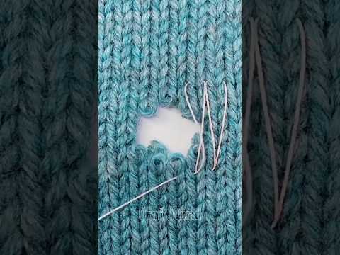 How to mend a sweater. #crochet #knitting #handmade