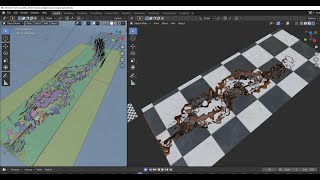 making a collapsing floor in blender using python scripting and drivers