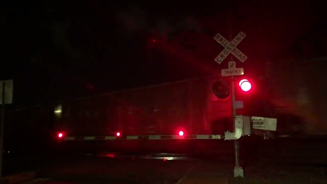 UP WB coal train in Kirkwood MO at night