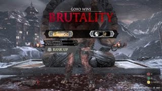 Mortal Kombat XL dragon fangs Goro online ranked 1v1 77% yee
