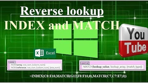 Reverse Lookup in EXCEL (Index+Match)