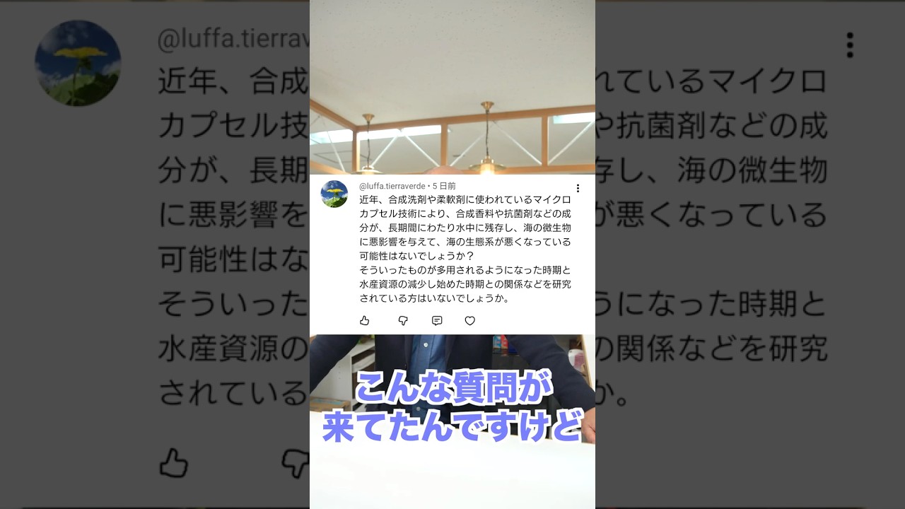 洗剤や柔軟剤の進化が海に悪影響!? #コメントに動画で回答 #おさかな研究所 #漁業 #養殖 #資源管理 #shorts
