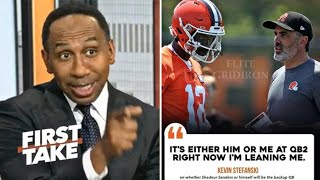 FIRST TAKE | “Kevin Stefanski makes me sick!” - Stephen A. furious Browns refuse Shedeur QB2 job