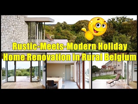 Видео: Rustic-Meets-Modern Holiday Home Renovation in Rural Belgium