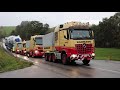 BAUMANN heavy transport in germany with 5 trucks