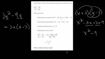Reduce Rational Expressions to Lowest Terms: Error Analysis