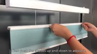 How to adjust uneven shades(keego top down bottom up cellular shades)