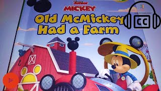 🏰 Old McMickey Had a Farm | Disney Read Aloud Storybook w/English CC Emojis