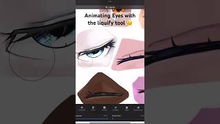 Animating eyes with liquify 😅 #shorts #digitalart