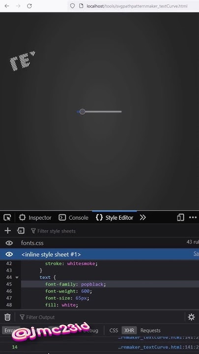 How I create Pattern on Curved Text made in HTML SVG CSS JS #shorts ...