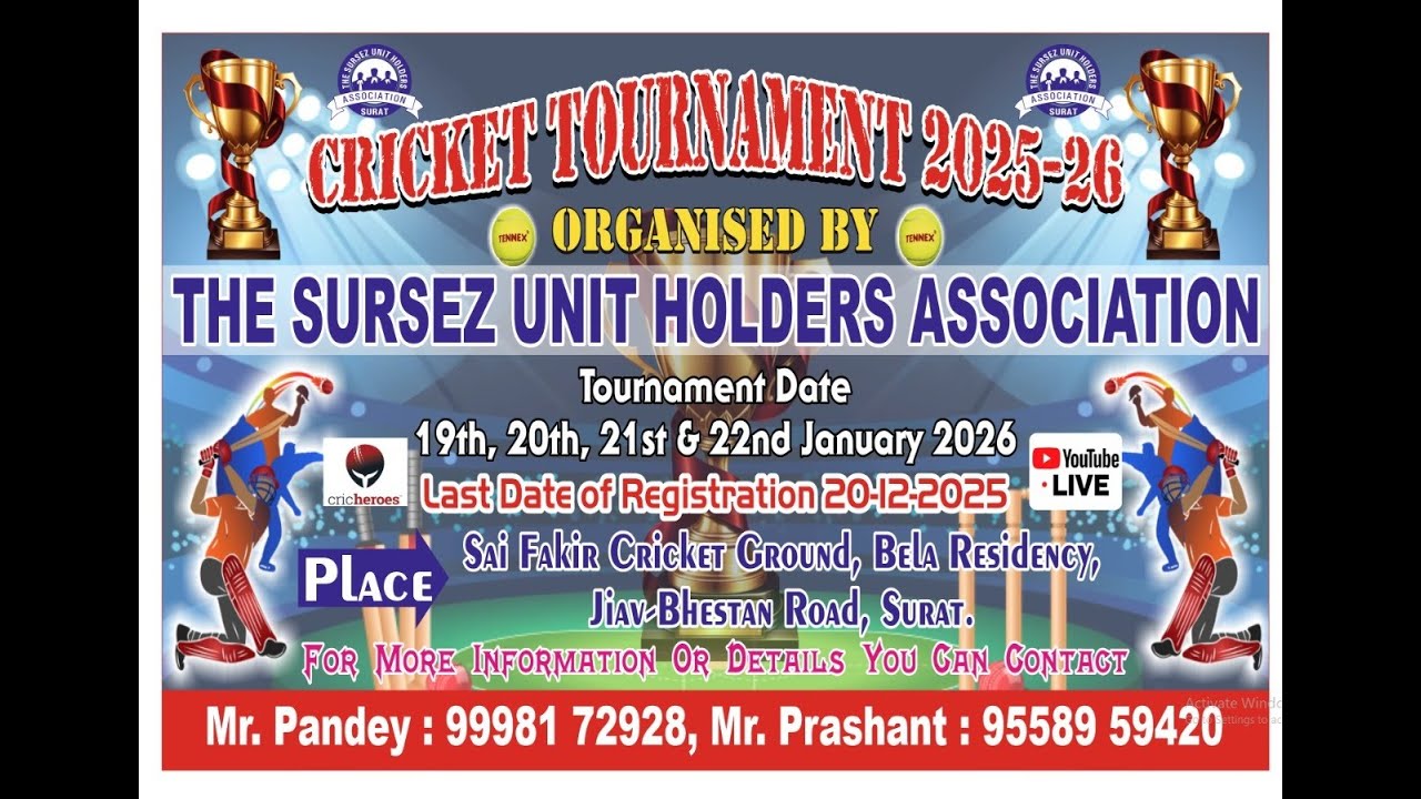 The Sursez unit Holders Association Cricket Tournament 2025-26 Final Day 4