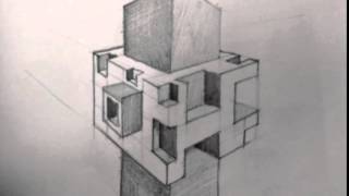 NATA 2020 - HOW TO DRAW A CUBE IN 3D, CUBOID WITH SHADOWS IN 3D | new NATA EXAM DATES