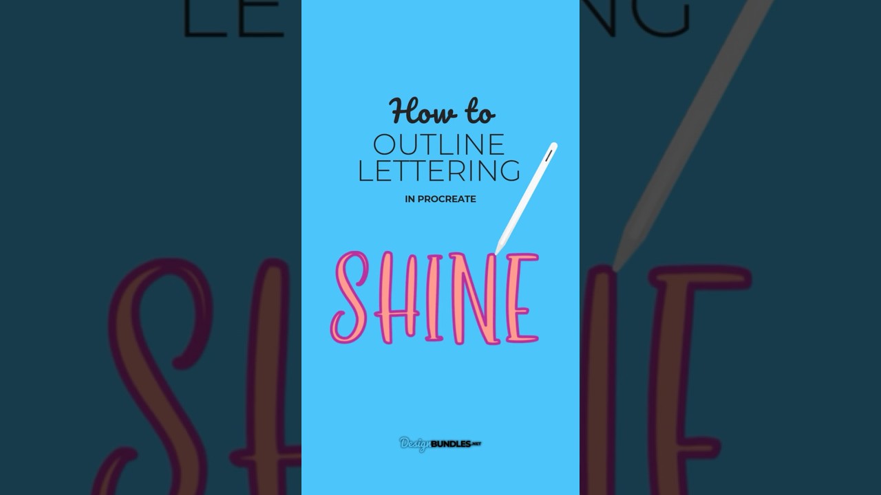 Procreate Lettering Hack: Make Your Words GLOW (7 Steps to an Outline!)