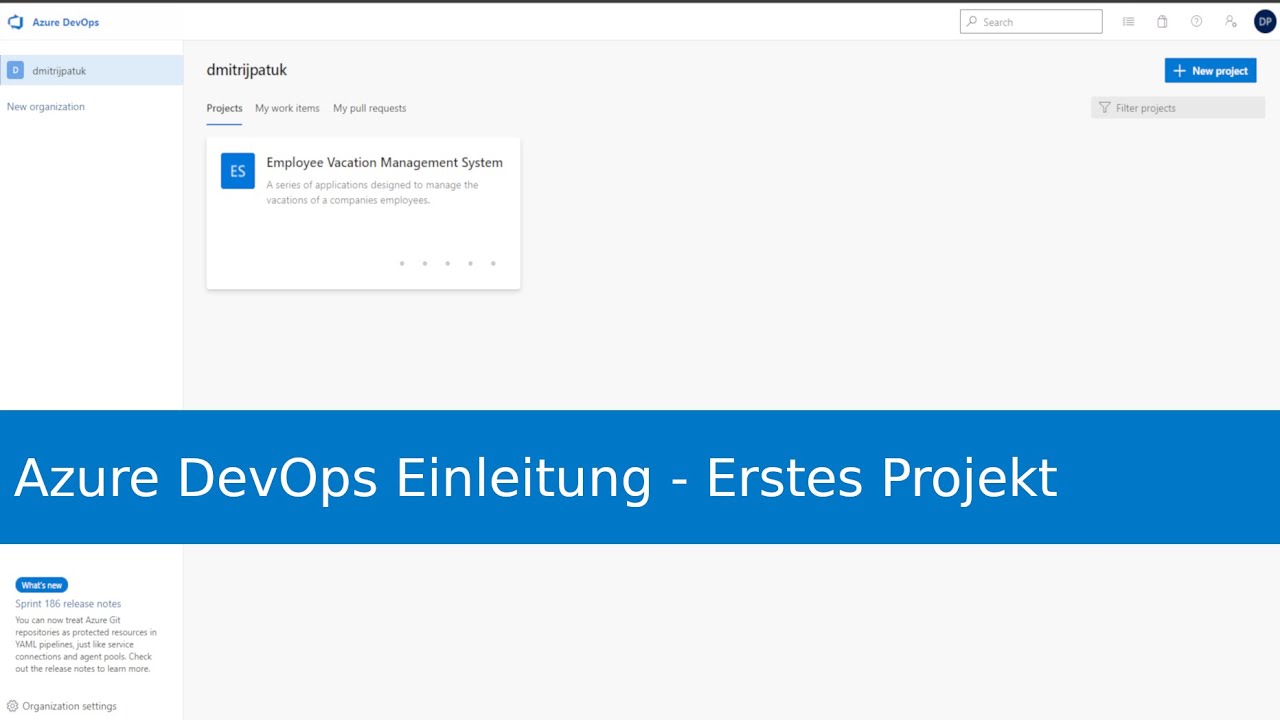 Azure DevOps Einleitung - Erstes Projekt - YouTube