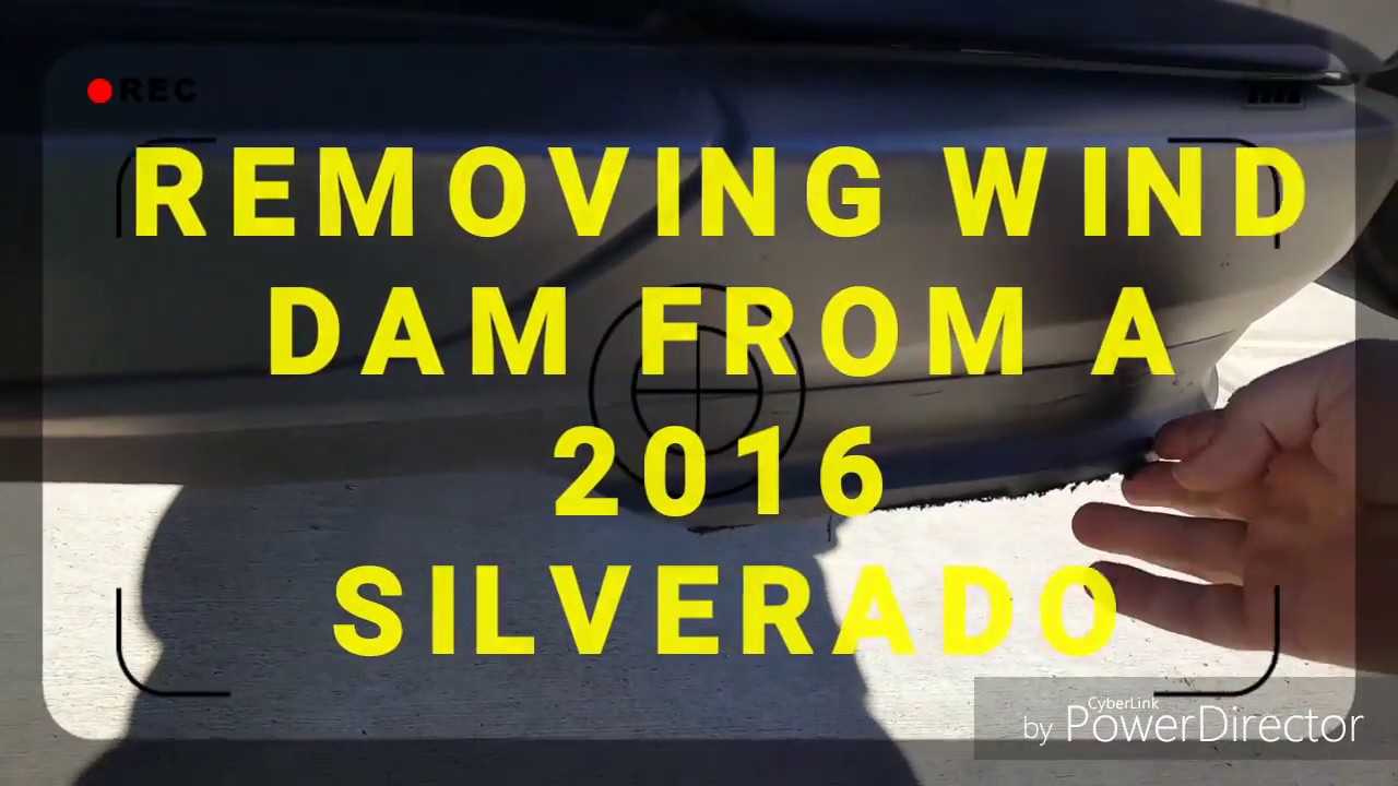 REMOVING WIND DAM FROM A SILVERADO, how to video YouTube