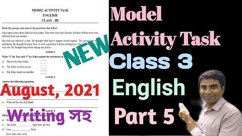 Model Activity Task Class 3 English Part 5 || Class 3 English Model Activity task part 5