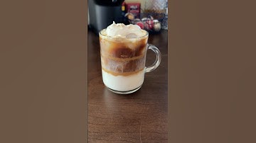 ASMR Cookie Butter Latte #asmr #satisfying #icedcoffee #coffee #howto #coffeeaddict