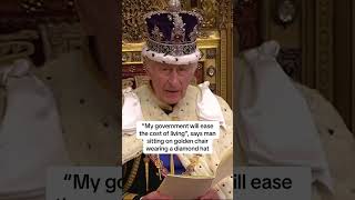 Thumbnail for "My government will ease cost of living crisis" says man sitting on golden chair wearing diamond hat