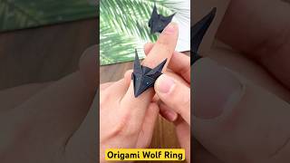 How To Make Origami Wolf Ring. -