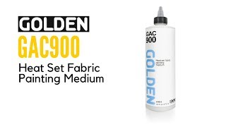 Rochester Art Supply / FineArtStore.com - Golden GAC 900- the solution to  your fabric painting dilemmas! (Please note: Stock is limited due to supply  chain issues.) GAC 900 Heatset fabric painting medium