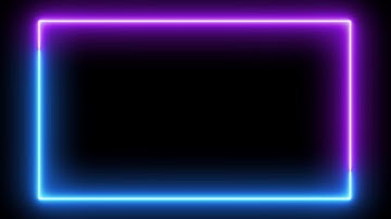 Frame animated free, Neon Light Frame no copyright, animated border, glowing frame, frame video 5
