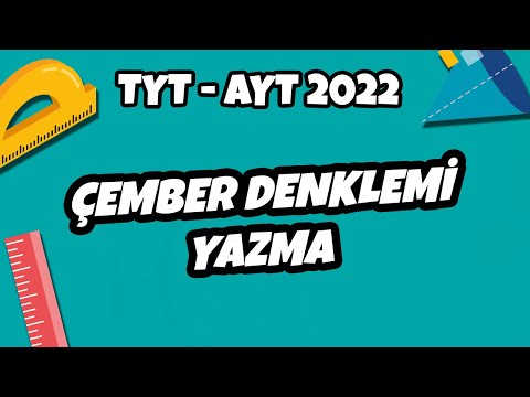 TYT - AYT Geometri - Çember Denklemi Yazma | TYT - AYT Geometri 2022 #hedefekoş