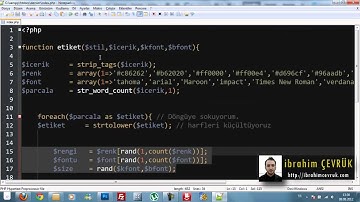 Php Dersleri 75 - Php ile Etiket Sistemi Oluşturma