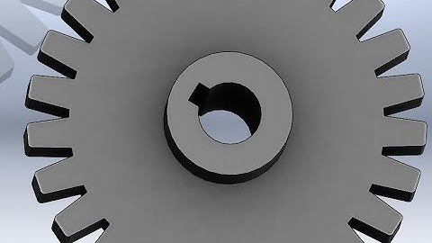 7- SolidWorks Gear Tutorial: Gear Shaft Hole & KeyWay