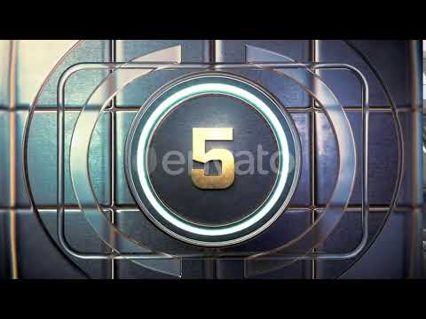 3D Cyber High Tech Countdown - Stock Footage