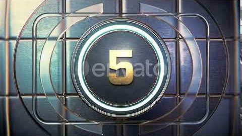 3D Cyber High Tech Countdown - Stock Footage