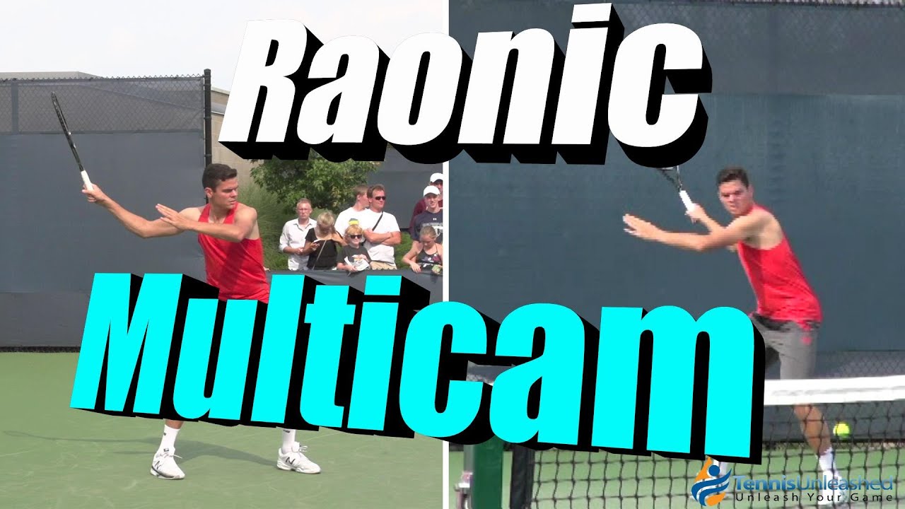 Milos Raonic Multicam Practice Session (Cincinnati 2014)