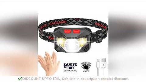 8 Modes LED Headlight Handfress Motion Sensor Powerful Headlamp Head Lamp COB Flashlight Torch Head