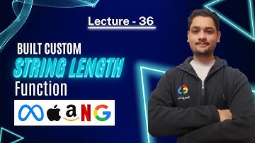 Program To Create Custom String Length Function in Java || Lecture - 36