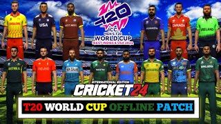 Cricket 24 T20 World Cup 2024 Teams Jerseys And Kits in Offline Patch | Cricket 24 Offline Patch