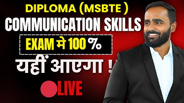 🔴LIVE |COMMUNICATION SKILLS EXAM मे 100% यहीं आएगा !!|DIPLOMA MSBTE|K SCHEME|PRADEEP GIRI SIR