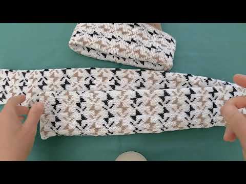 manta de pescoço feita em máquina de tricô
