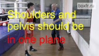 Boxing: shoulders and pelvis should be in one plane